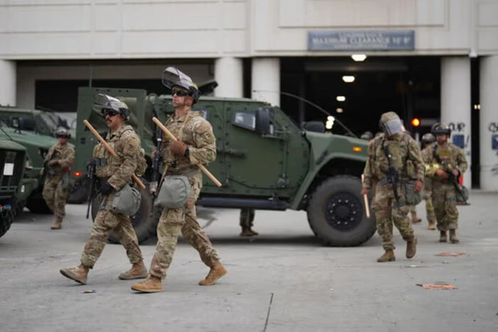 Hundreds of people took to the streets in Los Angeles: police used tear gas