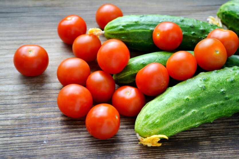 Cucumbers and Tomatoes in May