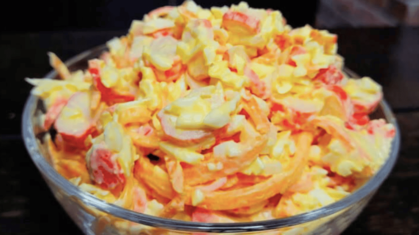 Salad 'Mood' with crab sticks - everyone will love it