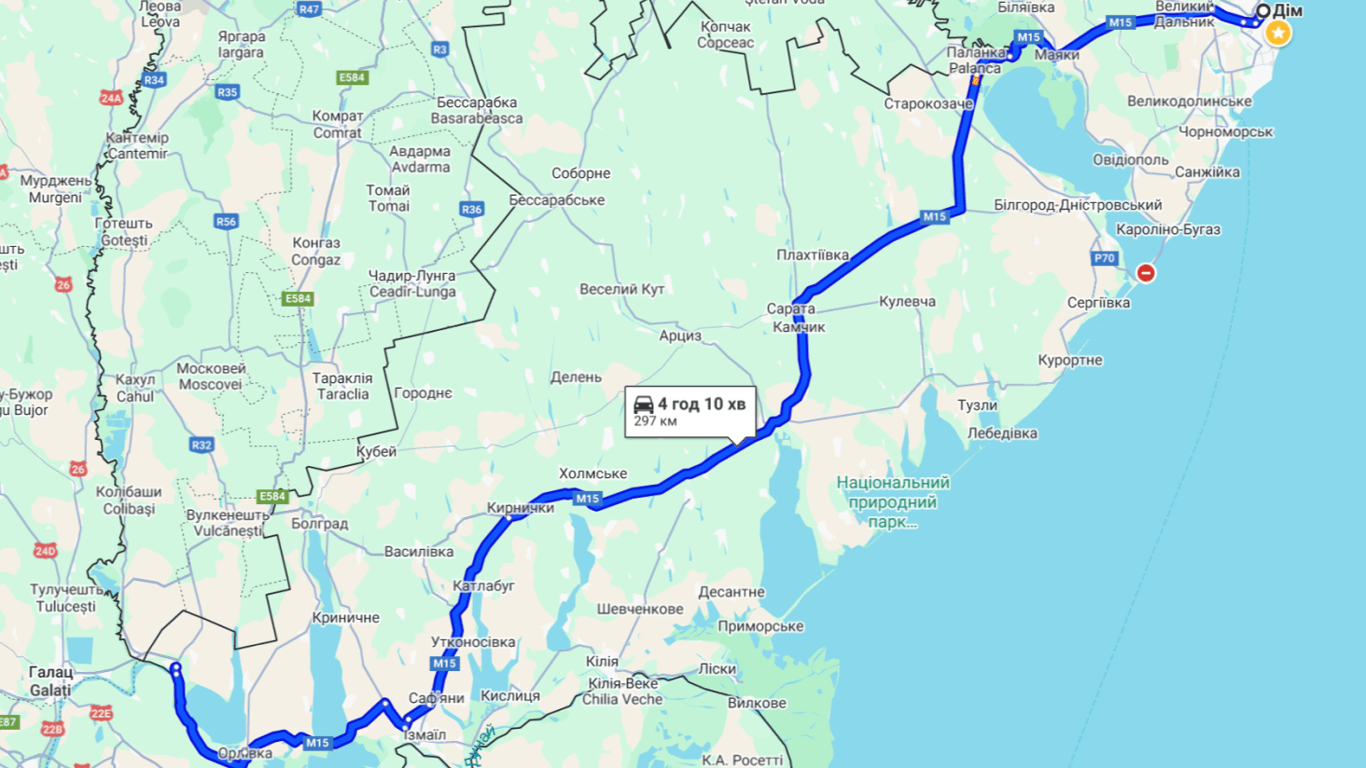 Queues to Moldova - large traffic jams on the Odessa-Reni highway