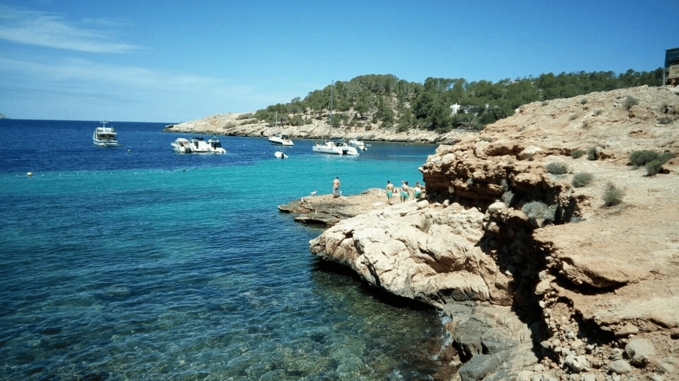 The best beach in Spain with clear and calm waters